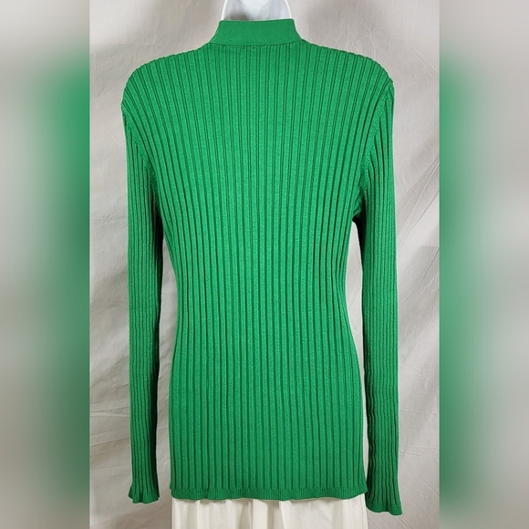 ETOILE V-Neckline Kelly Green Stretch Cardigan Sweater Women's Size XL - Picture 8 of 10